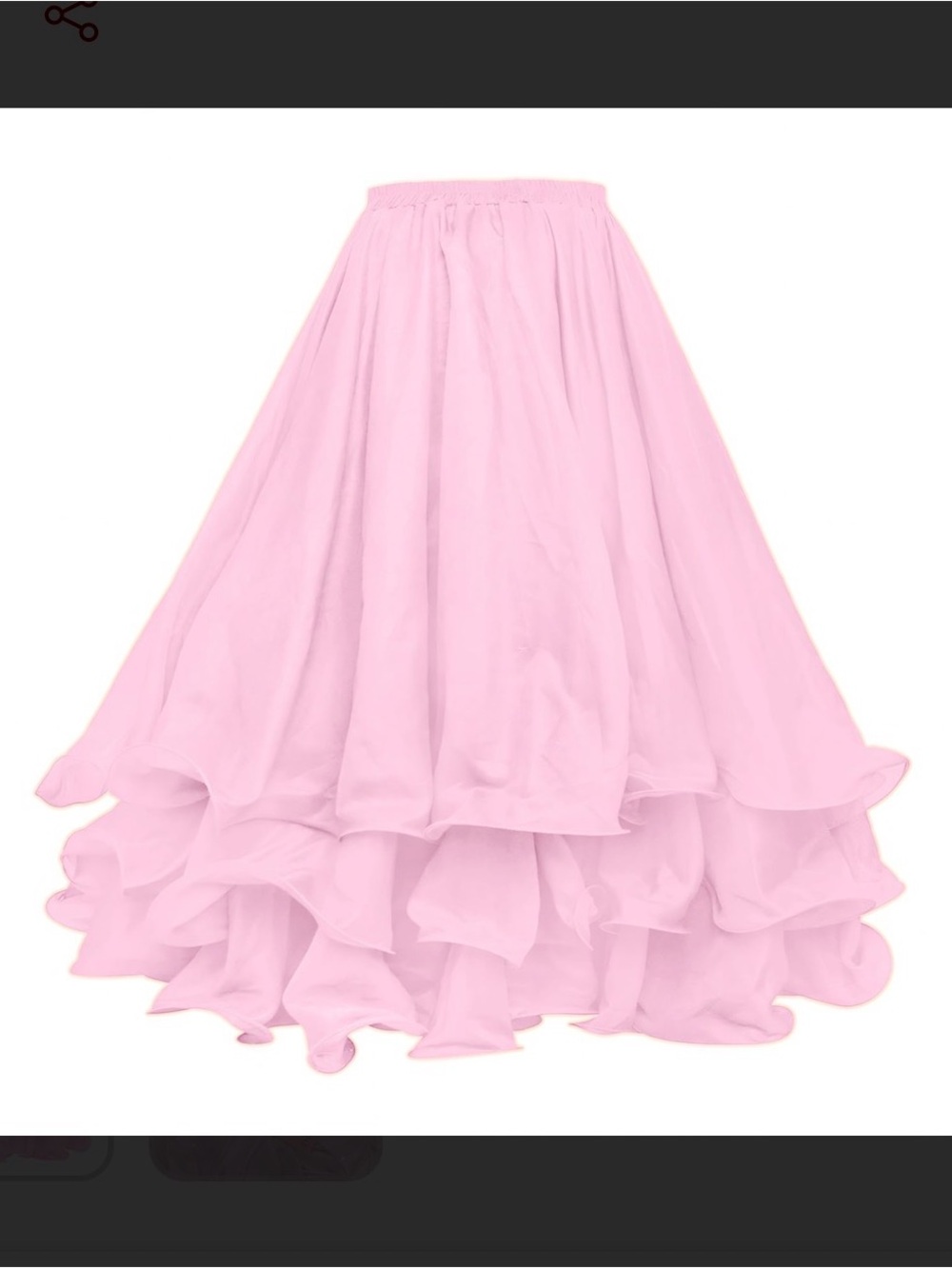 Flowing Pink Layered A-Line Maxi Skirt